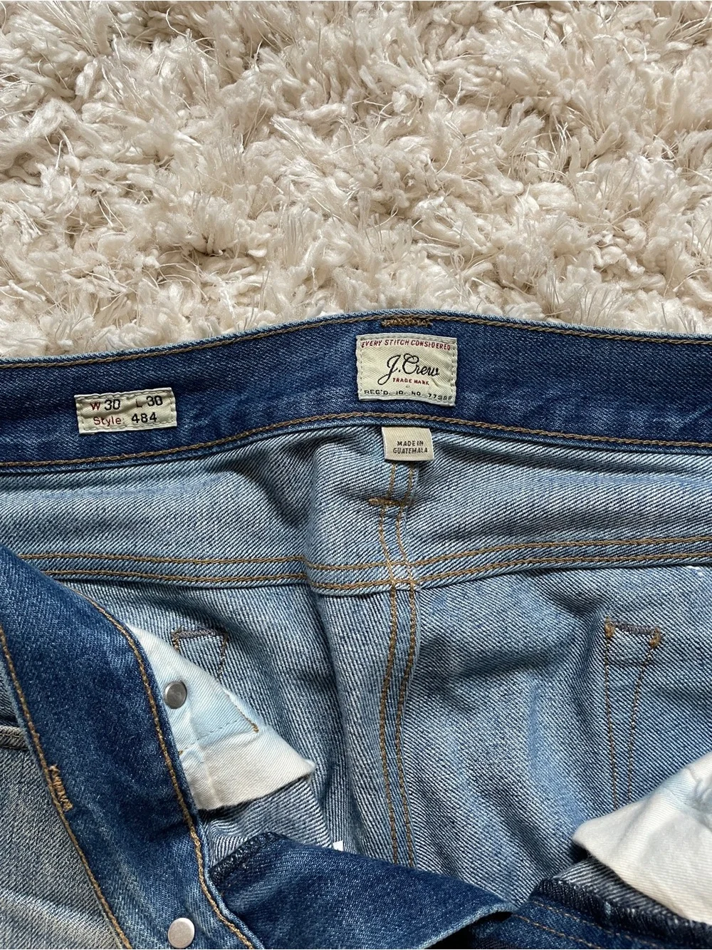 J. Crew Men's 484 Slim Jeans in Medium Blue Wash